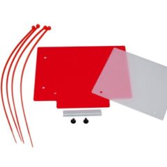 PLACA PORTANUMEROS TRIAL UNIVERSAL ROJO / NEGRO