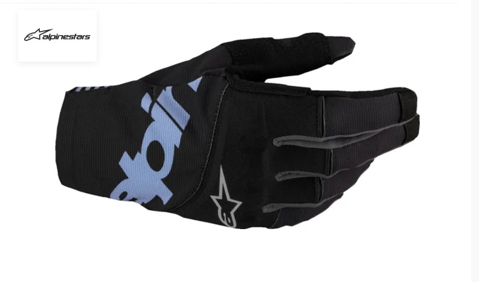 GUANTES ALPINESTARS TECHSTAR MX NEGRO AZUL