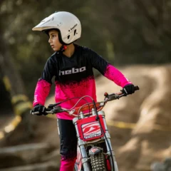 Camiseta HEBO Pro V Dripped Junior ROSA