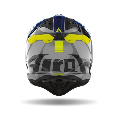 CASCO AIROH AVIATOR 3 PUSH BLUE GLOSS - Imagen 3
